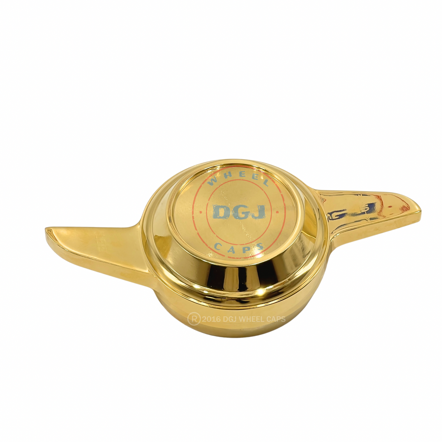 Single (Left) 2 Bar Cut Gold Knock-Off Spinner for Lowrider Rims
