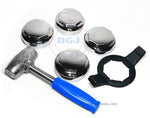 Hex Chrome Smooth Knock-Offs Spinners and Blue Lead Hammer Set