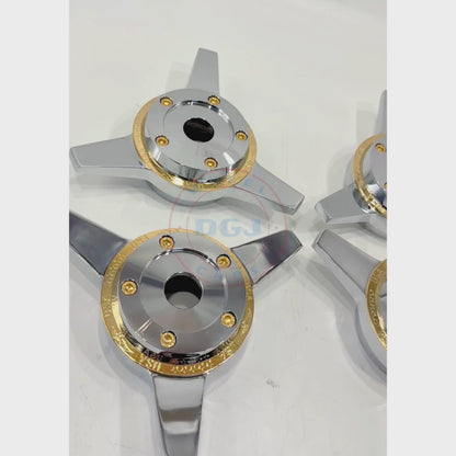 Zenith 3 Bar Locking Chrome with Gold Screws and Rings Knock-Offs