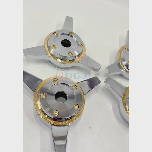 Zenith 3 Bar Locking Chrome with Gold Screws and Rings Knock-Offs