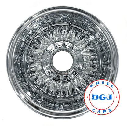 13x7 Zenith Style Rev 72 Spokes Cross Lace All Chrome Lowrider Wire Wheel Rims