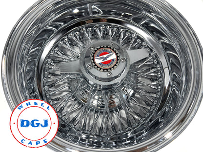 13x7 Zenith Style Rev 72 Spokes Cross Lace All Chrome Lowrider Wire Wheel Rims