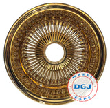 13x7 Reverse 100 Spoke All Gold Lowrider Wire Wheel Rims (T-Gold)