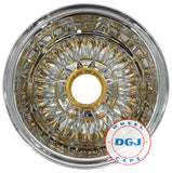 DGJ WHEEL 13x7 Rev 72 Cross Lace Gold Nipples & Hub Lowrider Wire Wheels