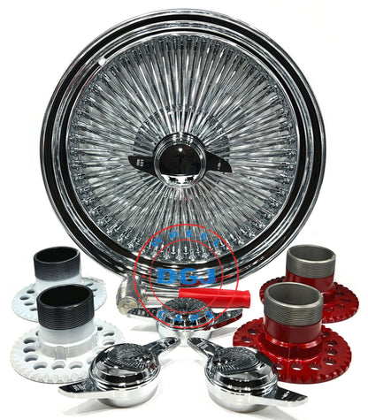 18x8 Standard 100 Spokes All Chrome Lowrider Wire Wheel Rims