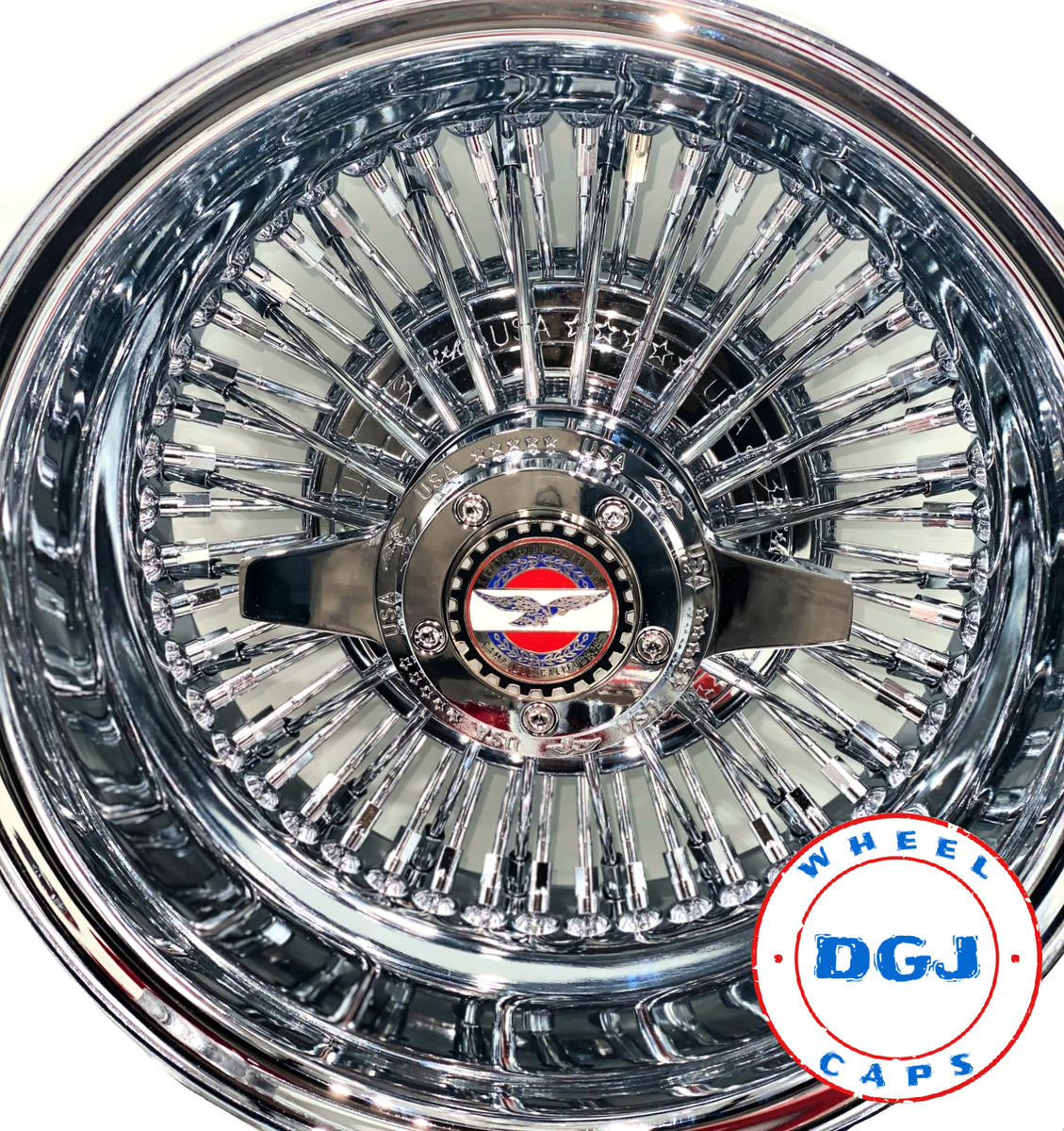 13x7 Zenith Style Rev 72 Spokes Straight Lace Chrome Lowrider Wire Whe ...