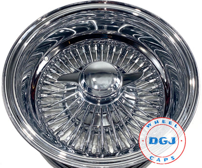 13x7 Rev 72 Spokes Straight Lace All Chrome Lowrider Wire Wheel Rims