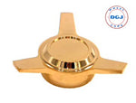 Single (Right) 3 Bar Cut Straight Gold Knock-Off Spinner for Lowrider Wire Wheel