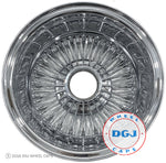 DGJ 13x7 Rev 72 Straight Lace All Chrome Lowrider Wire Wheel Rims