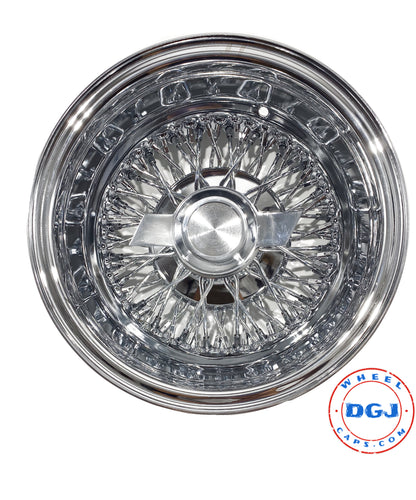 13x7 Reverse 72 Spoke All Chrome Lowrider Wire Wheel Rims