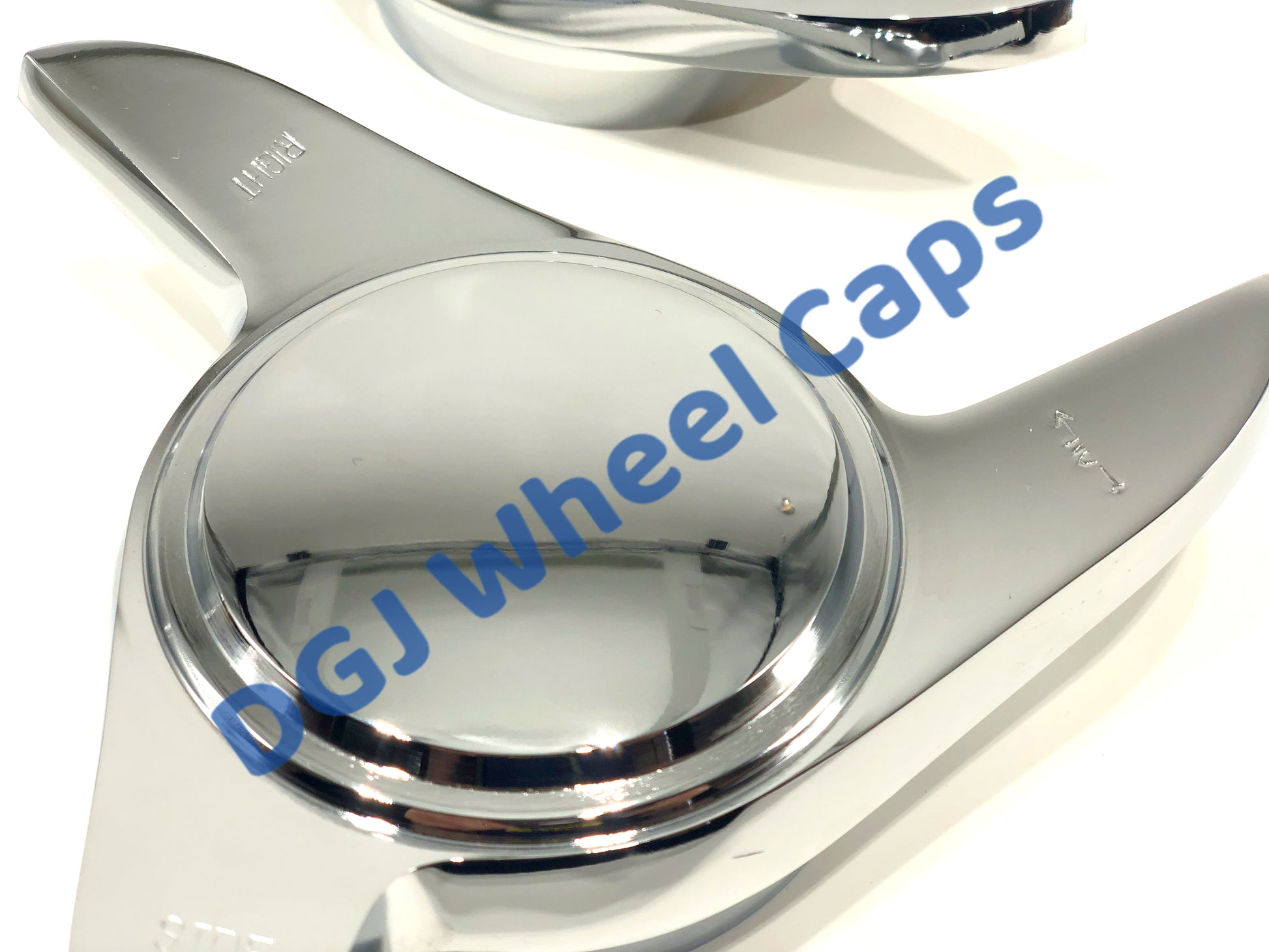 3 Bar Old School Chrome Smooth Knock-Offs Spinners Caps for Lowrider Wire Wheels
