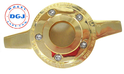 Zenith Style Locking Gold Rings for Lowrider Wire Wheel