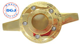 Zenith Style Locking Gold Rings for Lowrider Wire Wheel