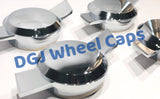 Chevy Type Bow tie Chrome Smooth Knock-Offs Spinners For Lowrider Wire Wheels