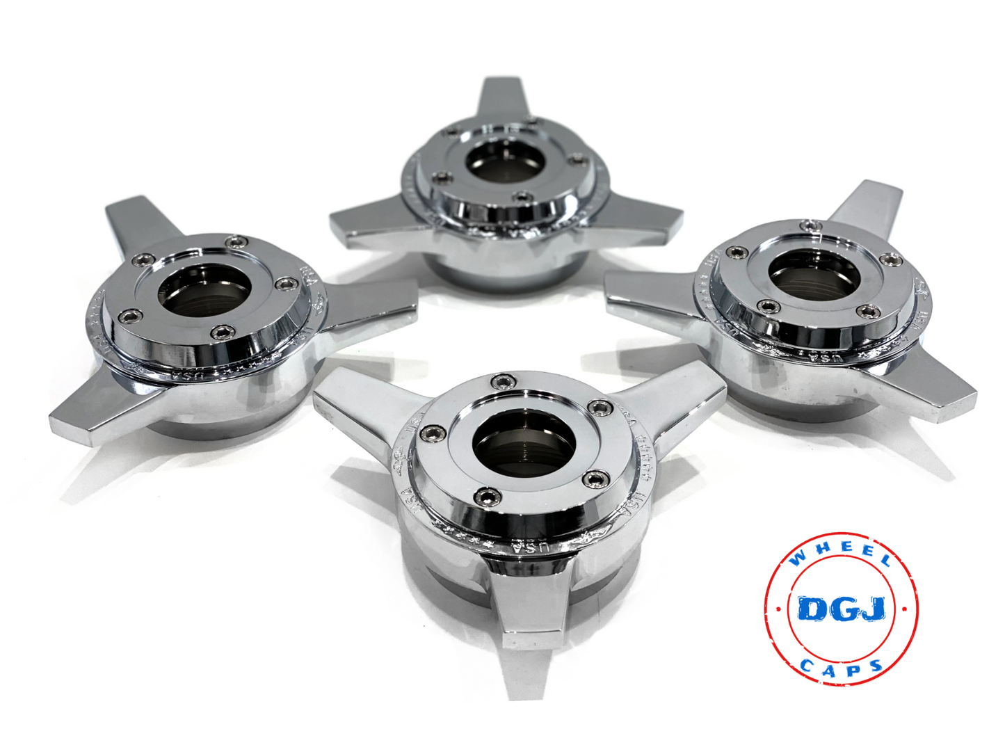 Zenith 3 Bar Locking Cut Chrome Lowrider Wire Wheel Knock-Off Spinners