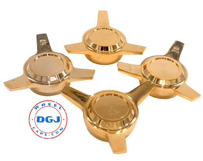 3 Bar Cut Straight Gold KnockOffs Spinner Cap