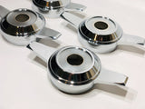 Zenith Chrome Cut Knock-Offs Spinners for Lowrider Wire Wheels