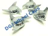 3 Bar Old School Chrome Smooth Knock-Offs Spinners Caps for Lowrider Wire Wheels