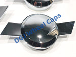 Chevy Type Bow tie Chrome Smooth Knock-Offs Spinners For Lowrider Wire Wheels
