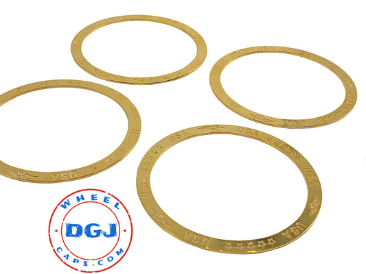 Zenith Style Locking Gold Rings for Lowrider Wire Wheel