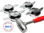 2 Bar Chrome Cut Knock-Offs Spinners and Red Lead Hammer Set