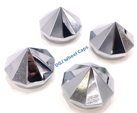 thumbnail interactive-video image 1 of Hex Cut Chrome Spinner Caps For Lowrider Wheels – Set Of 4 + Wrench 1 of 3