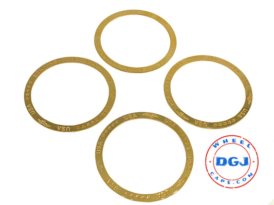 Zenith Style Locking Gold Rings for Lowrider Wire Wheel