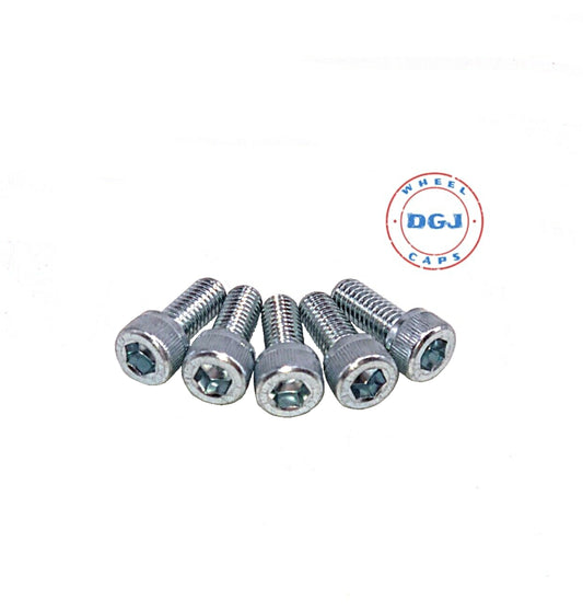 Set of 5 Chrome Locking Nut Screws Set For Lowrider Wire Wheels