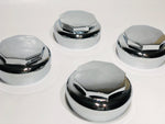 Hex Chrome Smooth Knock-Offs Spinners for Lowrider Wire Wheels