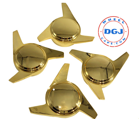 3 Bar Gold Smooth Knock-Offs Spinners 