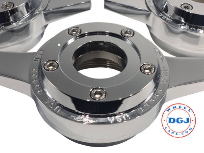 Zenith Style Locking Chrome Rings for Lowrider Wire Wheel