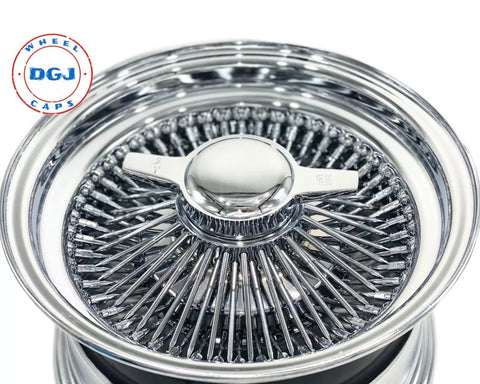 14x7 Standard All Chrome Lowrider Wire Wheel Rims