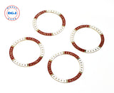 Superswept Zenith Red & White on Gold Rings for Lowrider Wire Wheel Knockoffs