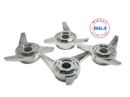 3 Bar Hex Cut Superswept Chrome Knock-Off Spinner