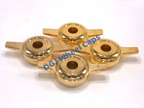 Zenith Cut Gold Knock-Off Spinners for Lowrider Wire Wheels