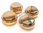 Hex Smooth Gold Knock-offs Spinners for Lowrider Wire Wheels