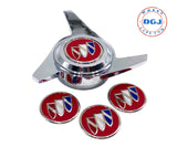 Buick Chrome Lowrider Wire Wheel Metal Chips Emblems Size 2.25"