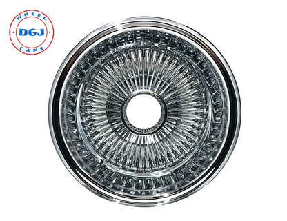 (2)13x7 (2)13x5.5 Rev 100 Spoke Straight Lace All Chrome Lowrider WW Rims