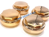 Hex Smooth Gold Knock-offs Spinners for Lowrider Wire Wheels