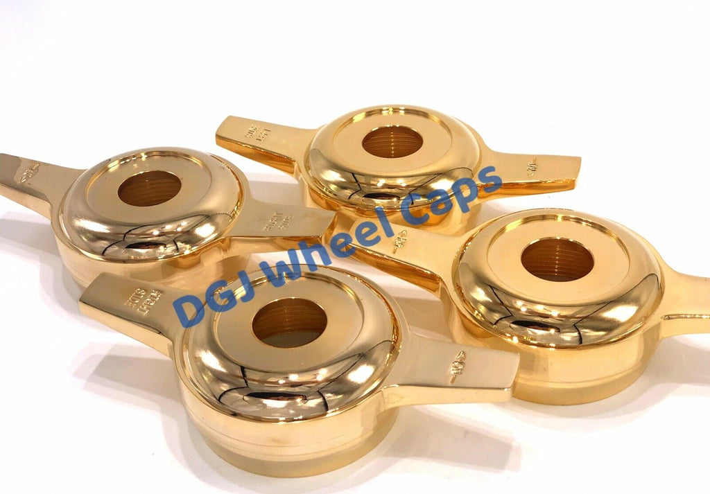 Zenith Cut Gold KnockOff Spinners for Lowrider Wire Wheels DGJ Wheel