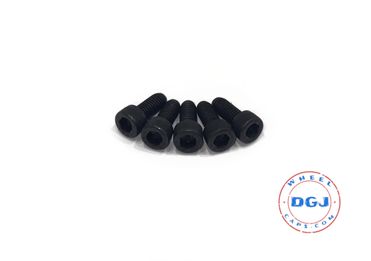 Set of 5 Black Locking Nut Screws Set For Lowrider Wire Wheels