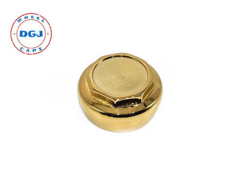 Single (Left) Hex Cut Gold Knock-Off Spinner for Lowrider Wire Wheels