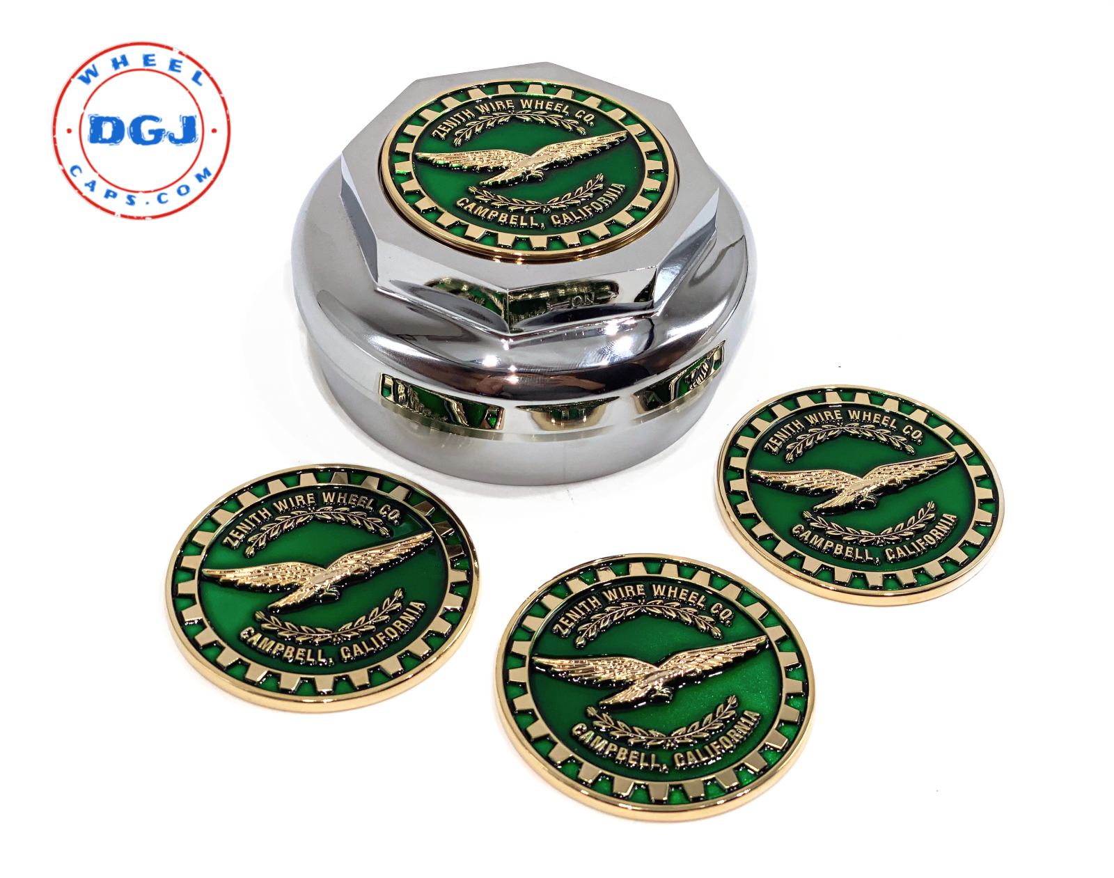 14K ゴールド バッジ　4g 本物保証 Zenith Eagle Gold Lowrider Wire Wheel Metal Chips Emblems Size