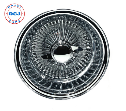 13x5.5 Rev 100 Spokes Straight Lace Chrome Lowrider Wire Wheel Rims with KO's