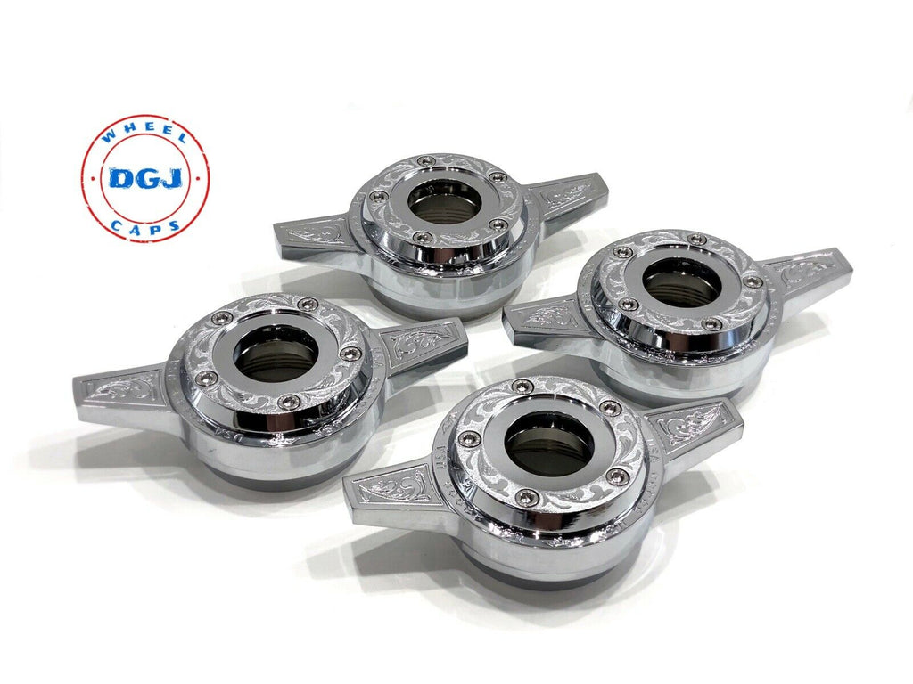 EMPI Chrome 2-Spoke Wheel Spinner Knock-Offs – Set Of 4 For VW