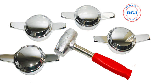 Zenith Chrome Smooth Knock-Offs Spinners and Red Lead Hammer Set (M)