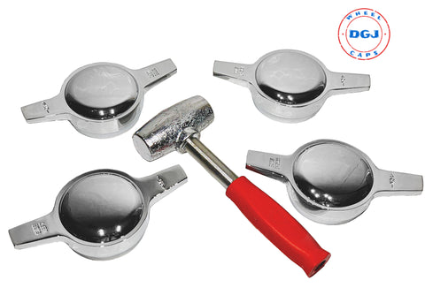 Zenith Chrome Smooth Knock-Offs Spinners and Red Lead Hammer Set