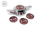 Impala Chrome Lowrider Wire Wheel Metal Chips Emblems Size 2.25