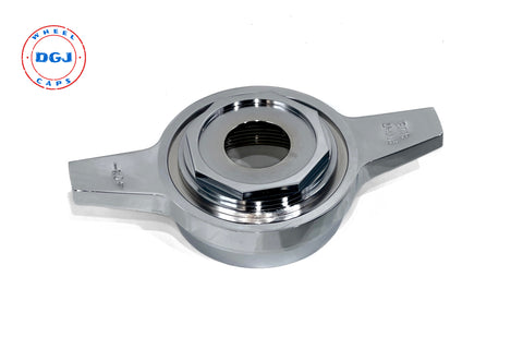 Single (Right) Zenith Hex Cut Superswept Chrome Knockoff Spinner for Wire Wheels