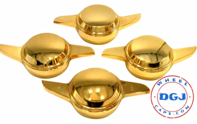 2 Bar Smooth Gold Knock-Offs Spinners